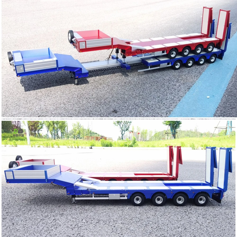 Tamiya Trailer 1/14 niska płyta przyczepa ładowarka koparka transport akcesoria do modeli