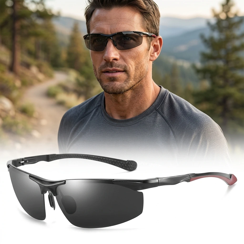 

Поляризованные солнцезащитные очки из алюминиево-магниевого сплава с линзами TAC UV400 для вождения и активного отдыха