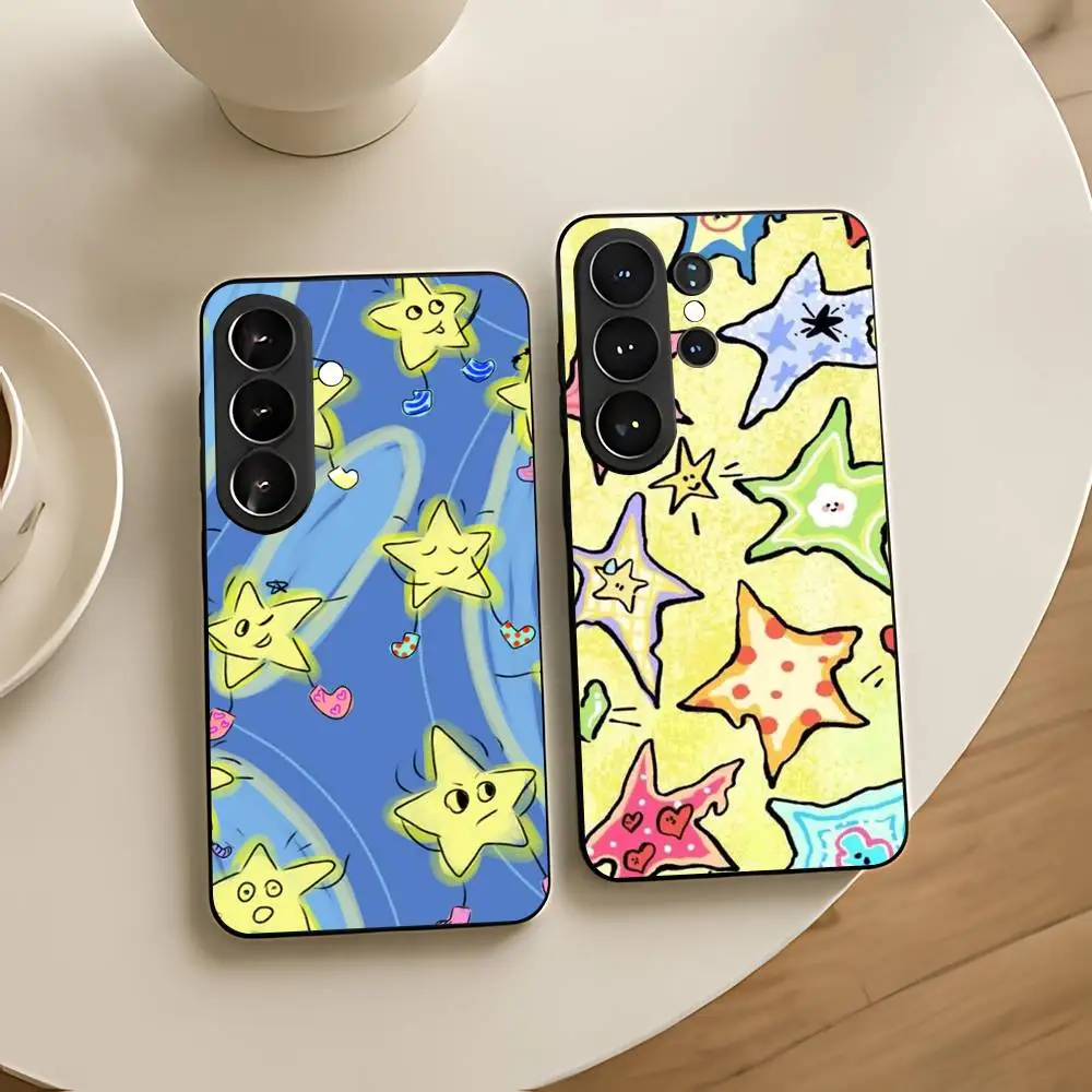 Colorful Star Silicone Phone Case For Samsung Galaxy S21 S22 S23 S24ULTRA S25ULTRA FE Ultra Plus5G A52S S26 Cover