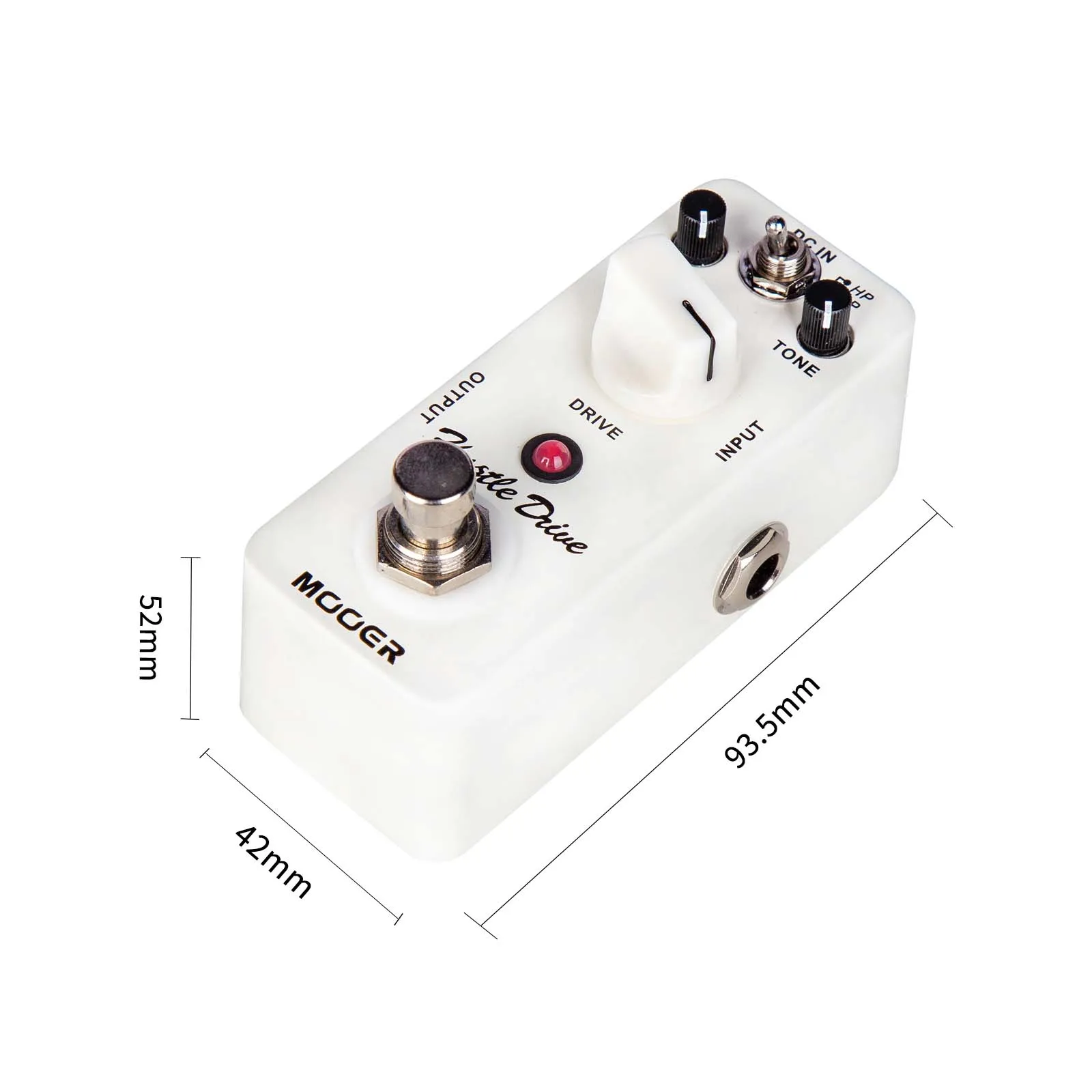 MOOER Hustle Drive Distortion Pedal, Electric Guitar Distortion Pedal, 2 Work Modes: High/Low Peak Mode