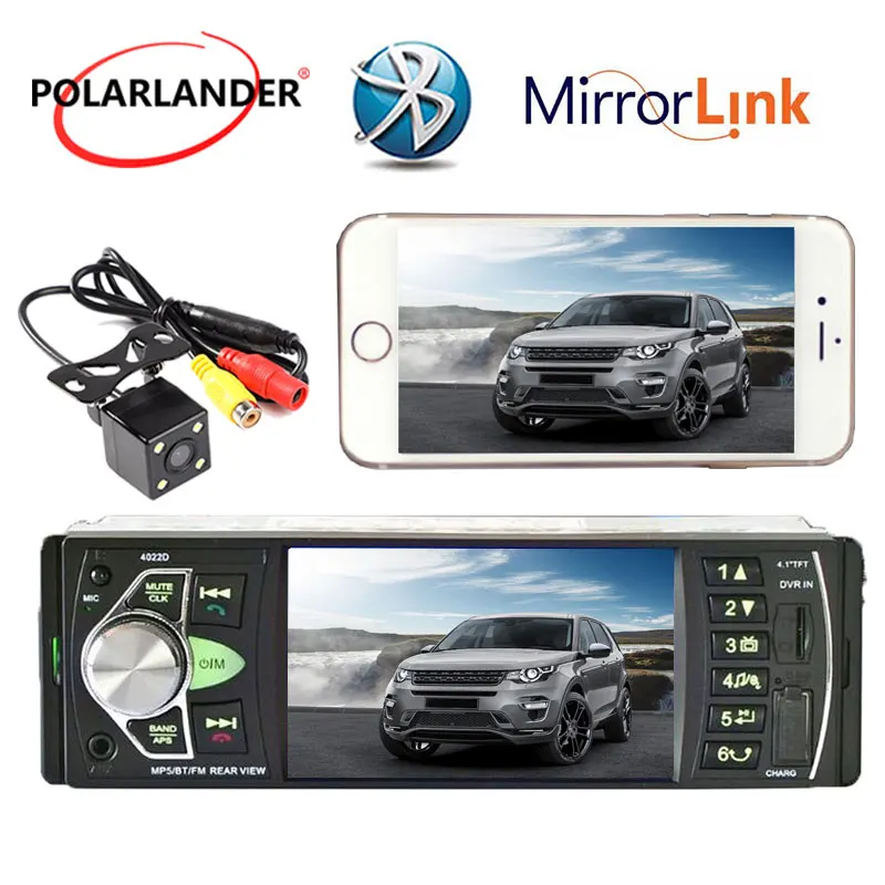 

1 din 4022d Auto Audio Radio cassette player Music 4.1 Autoradio Support Rear view Camera Car Portable Radio Bluetooth MP5/FM US