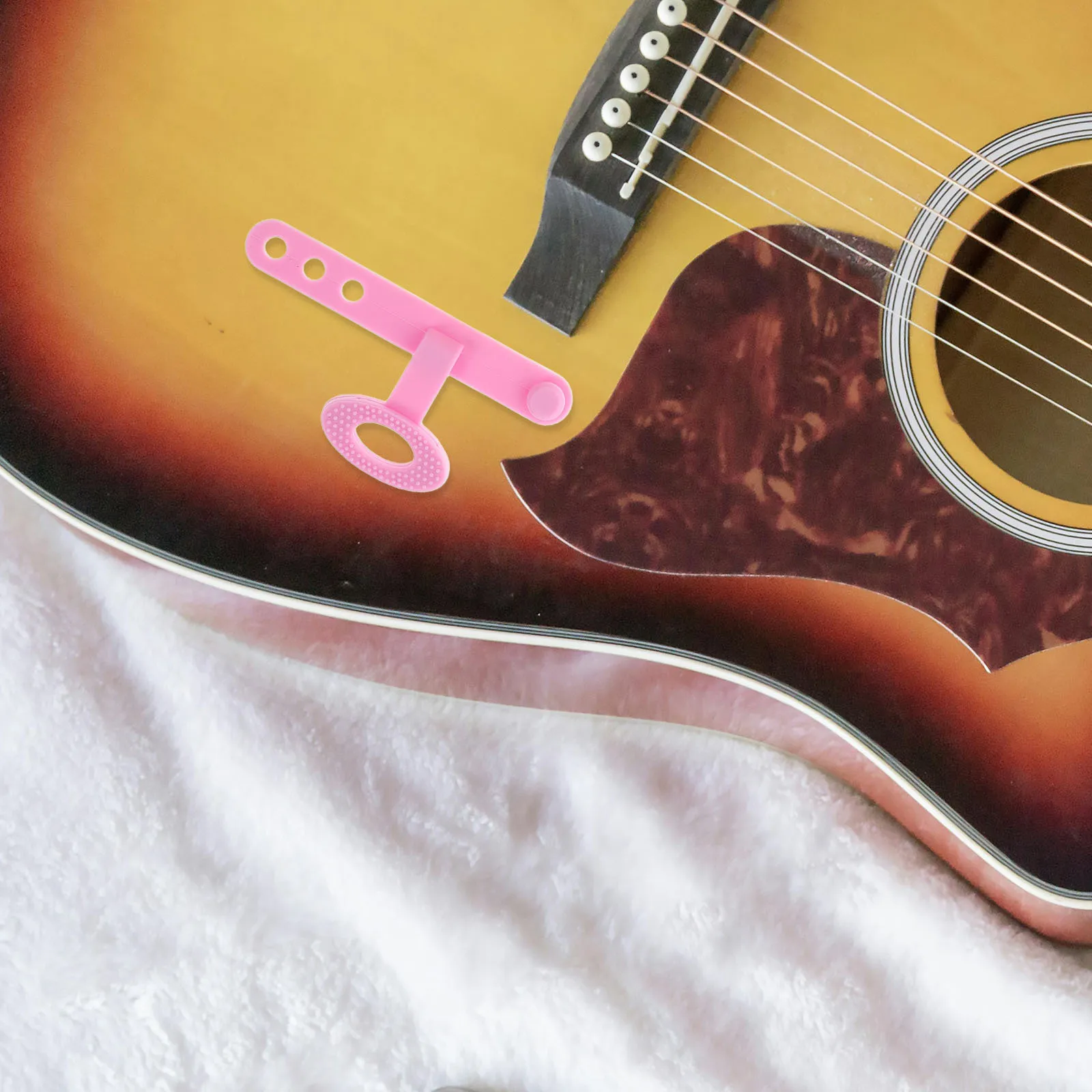 4 قطعة إصبع الغيتار يختار سيليكون إصبع يغطي المضادة للانزلاق لينة قابل للتعديل قبضة للمبتدئين الغيتار الكهربائي الصوتية #1