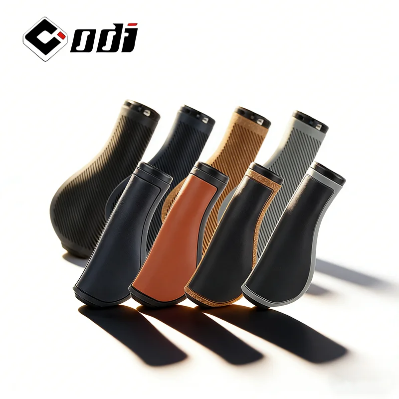 

ODI Leather Bike Grip Locking Rubber Oak Anti-slip MTB Handle Grip Lightweight Wear-resistant Waterproof Grips Bike Accessories