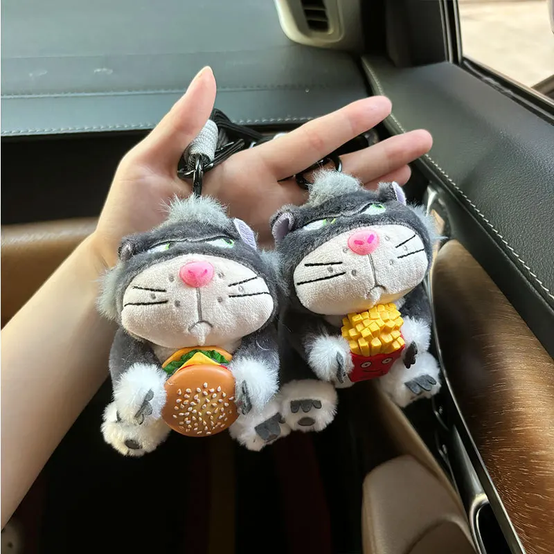 

12cm Cute Cartoon Lucifer Cat Plush Pendant Fashion Birthday Gift Car Bag Keychain Pendant Backpack Pendant Doll