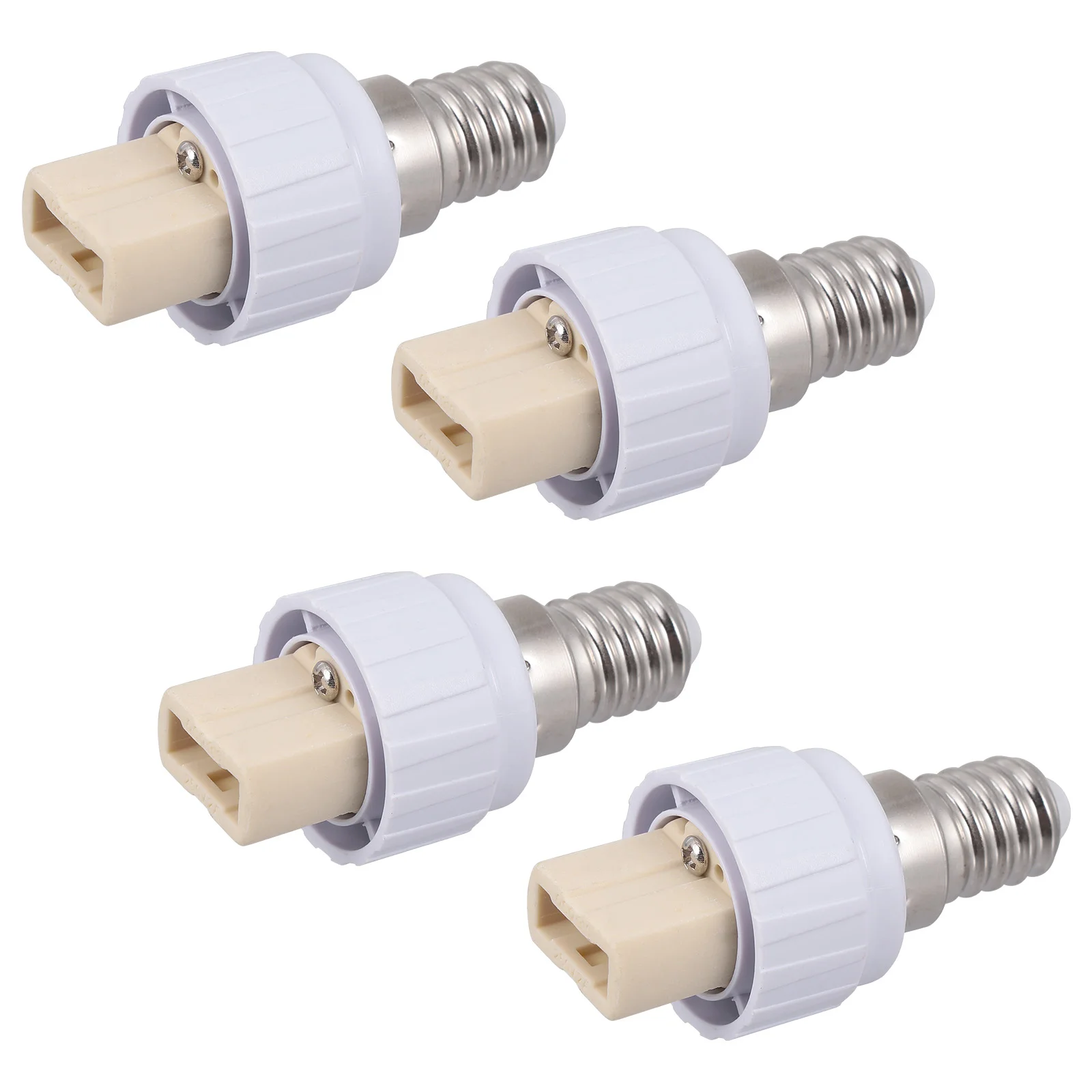

4 Pcs Lampholder Converter Converters Light Bulb Socket Adapter LED Screw White E14 to G9