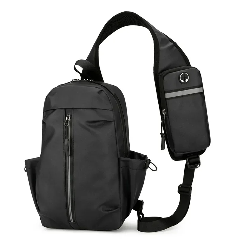 Casual men's waterproof chest bag, men's and women's crossbody bag, multifunctional mini belt sling bag men