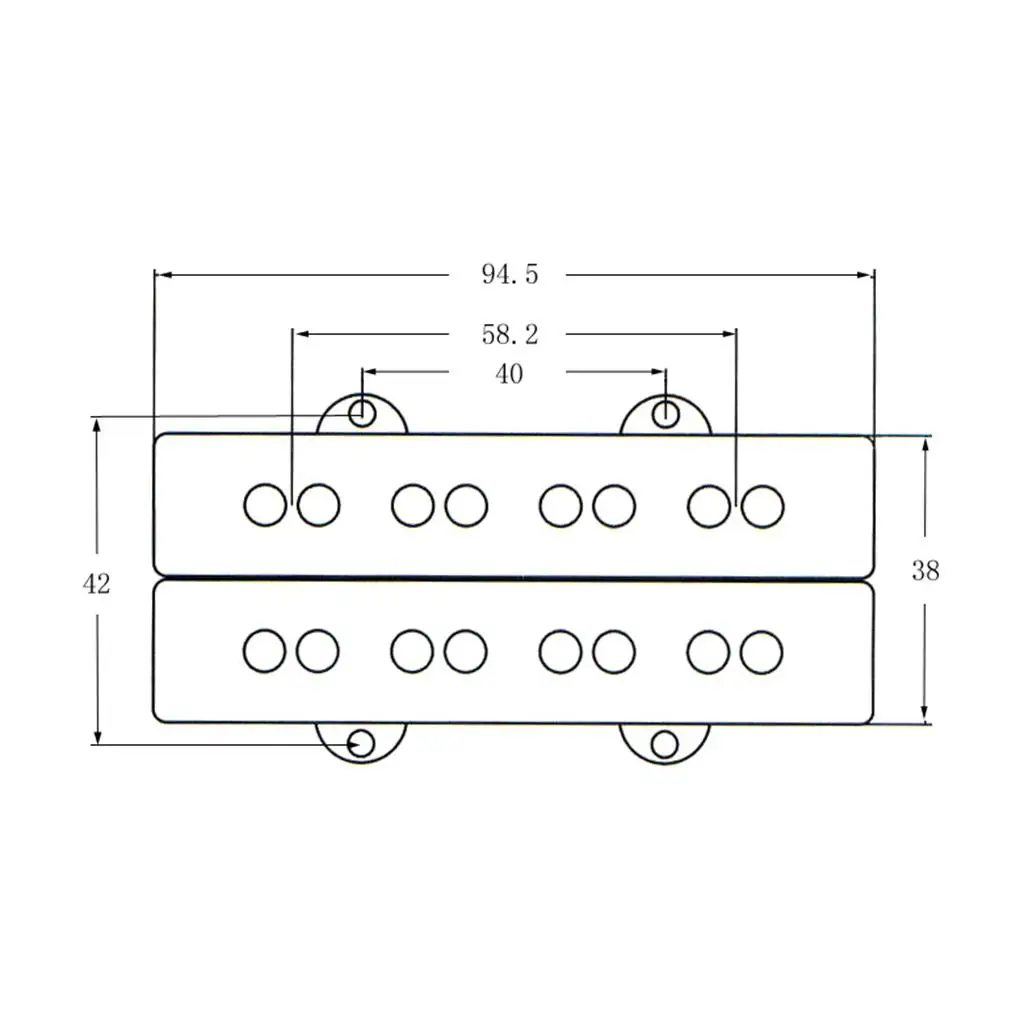 Bass Pickup Humbucker Plastic Copper Wire Four String Guitar Bass Pickup for Beginner Musician Use