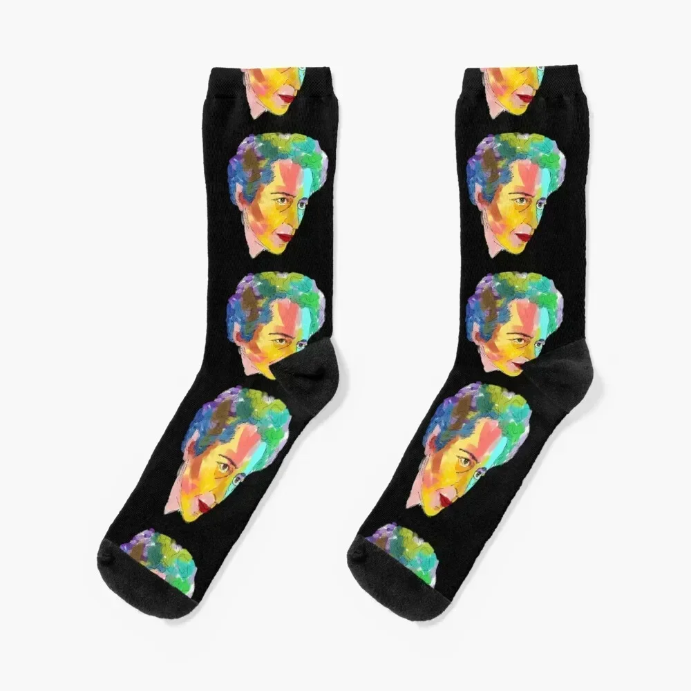 

Hannah Arendt abstract painting Socks soccer anti-slip Non-slip set new year Women Socks Men's