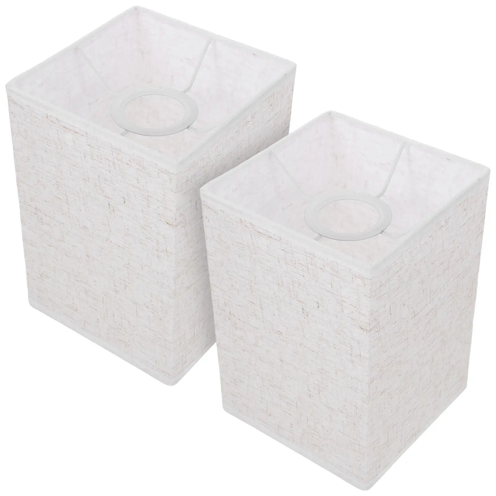 2Pcs 사각형 전등 갓 교체 리넨 패브릭 홈 오피스 침실 연구 내구성 튼튼한 라이트 커버 먼지 보호기 부드러운 조명