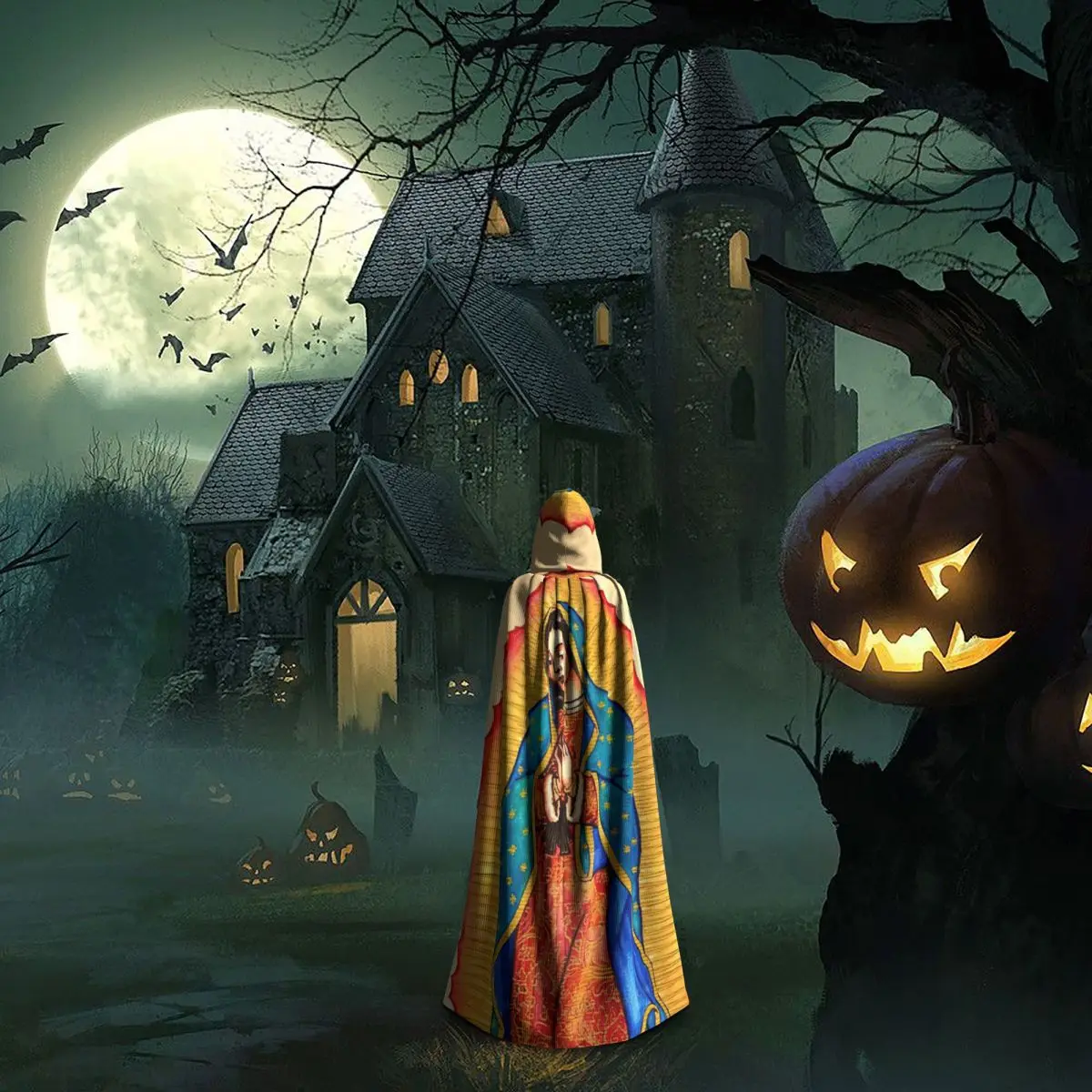 Дева Мария, плащ с капюшоном на Хэллоуин