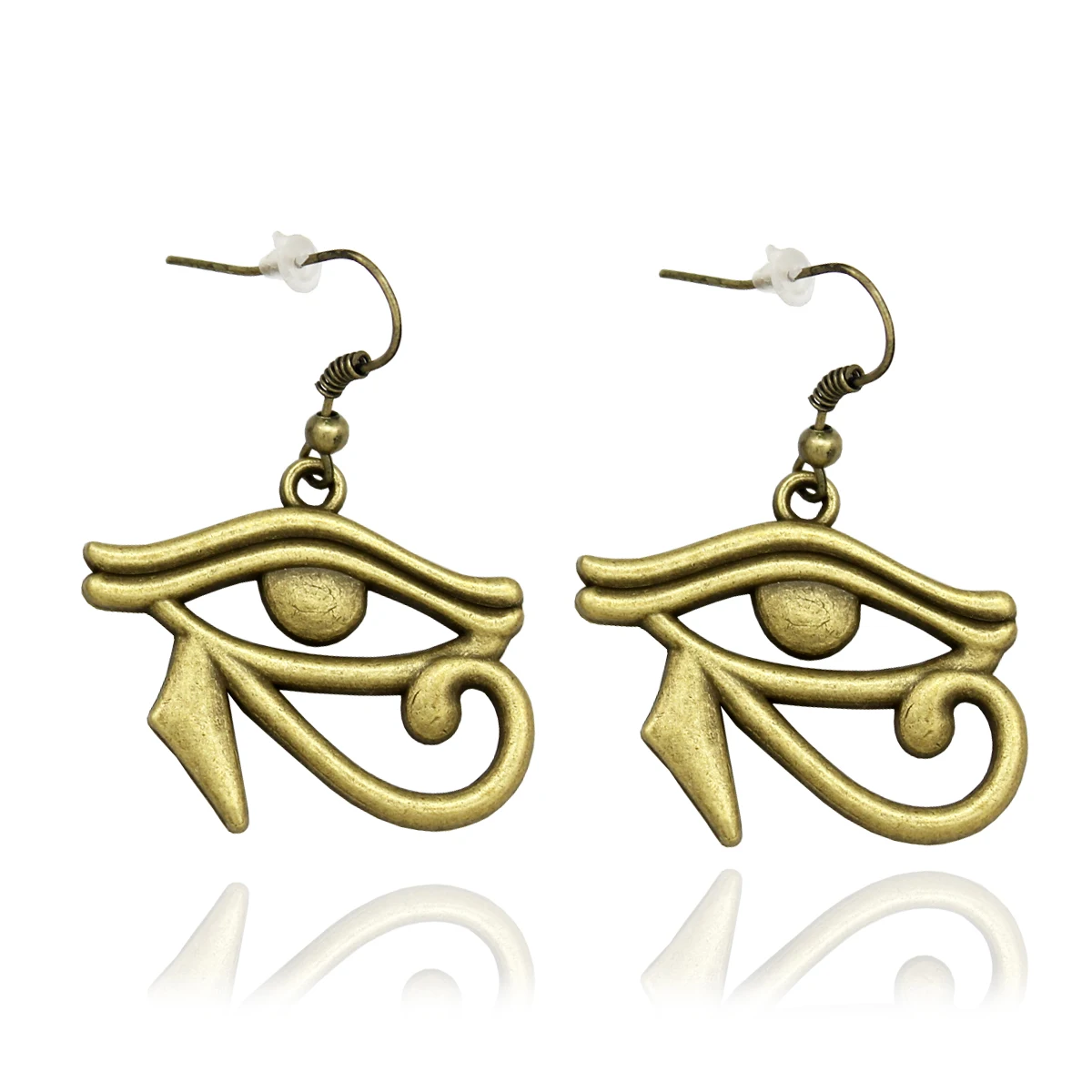 RechicGu 4 Colors Vintage Silver Plated Egypt Cleopatra Wedjat Eye of Horus Ra Pendant  Earrings Women Jewelry Accessories Gifts