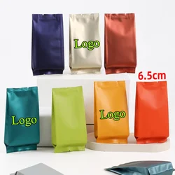 300PCS 10g~20g 6.5x13cm Open Top Aluminum Foil Packaging Bag DIY Logo Matcha Cocoa Tea Coffee Gift Heat Sealing Storage Pouches