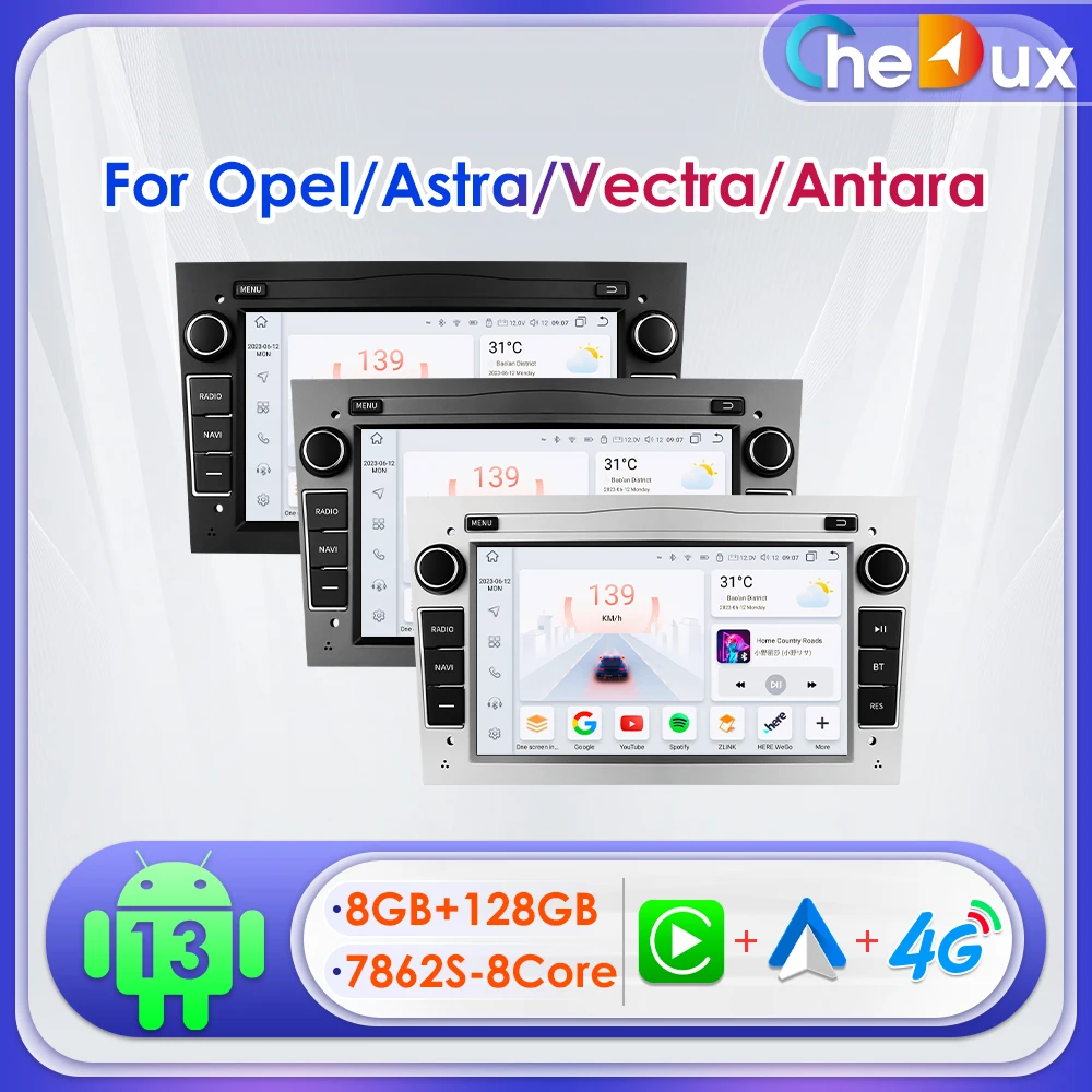 

Chedux 7inch Android Auto Car Radio for Opel Astra Zafira Corsa Antara Vectra Vauxhall Vivaro Meriva UI7862 Octa Core CarPlay