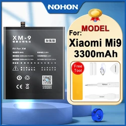 NOHON phoneBattery High Capacity BM3L 3300mAh For Xiaomi 9 MI9 M9 MI 9 Bateria  Replacement Phone Battery with free tools