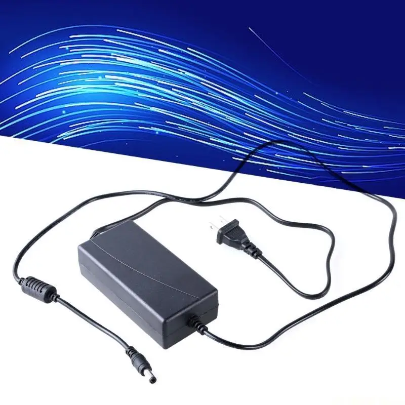 E56B 24Volt 2A Power Adapter Supply to 5.5x2.5mm Plug 24V 2Amp Power Supply Wall Plug 148cm Cord for LED Light Strips