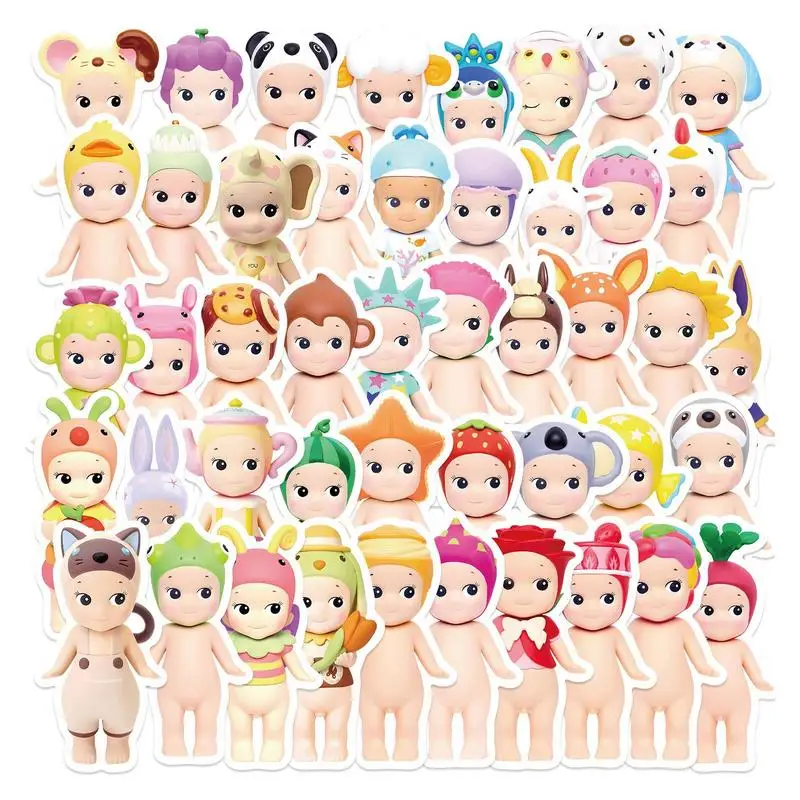 50pcs Sonny Angel Stickers Cute Cartoon Graffiti Sticker Luggage Laptop Guitar Water Cup Waterproof Decals Kids Gifts