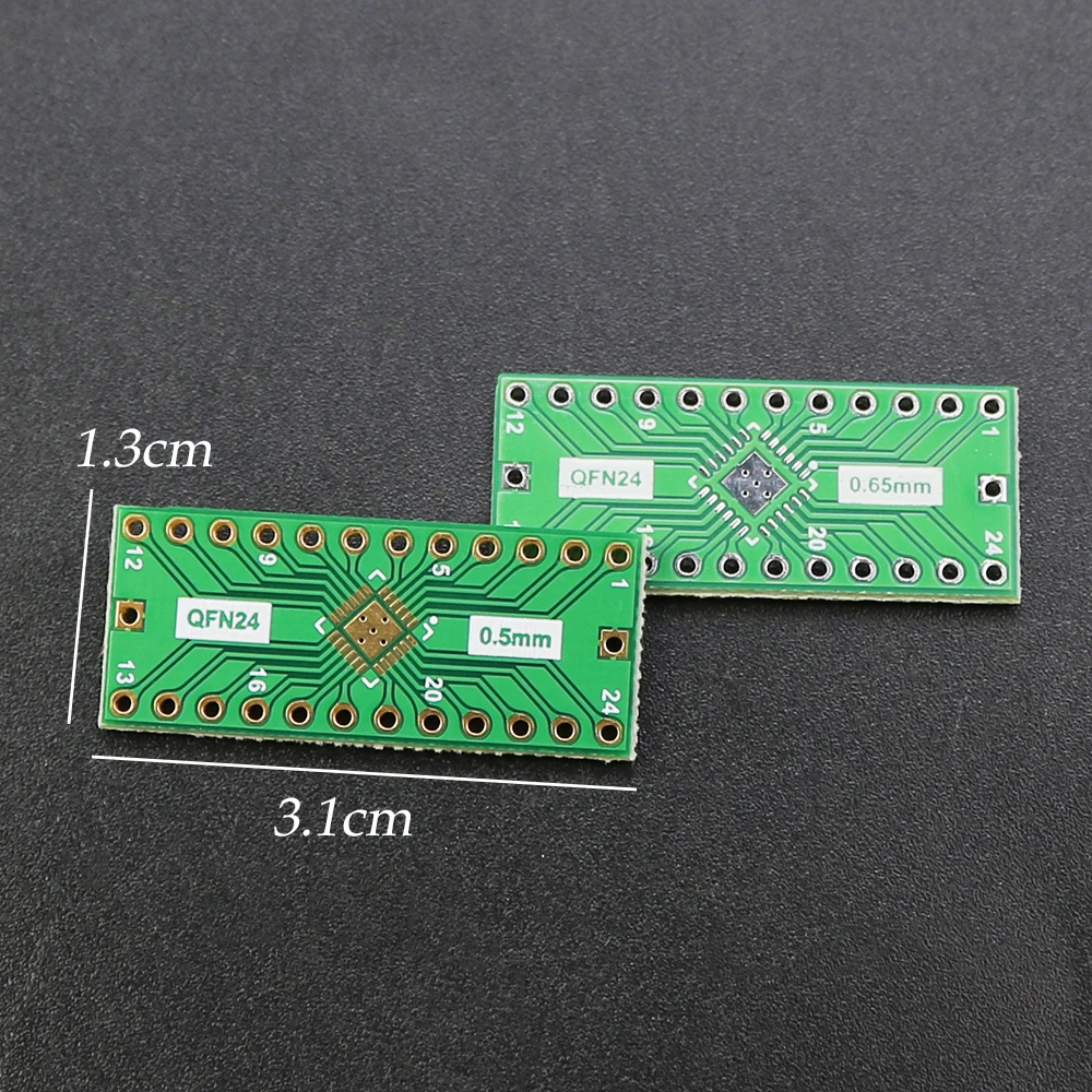 1pcs QFN24 Transfer Board Adapter PCB Pinboard SMD to DIP24 DIP Pin IC Test Plate 0.5mm 0.65mm 2.54mm Pitch Converter Socket