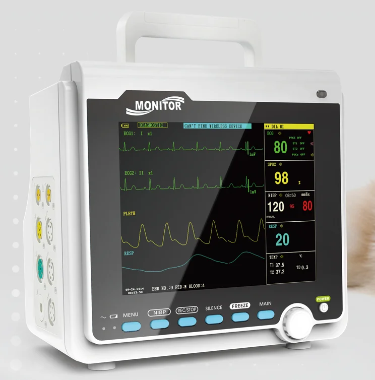 8 Inch CMS6000Vet Safe and Reliable Veterinary Patient Monitor for Dogs and Cats with Vital Signs and Diagnostic Test Kit