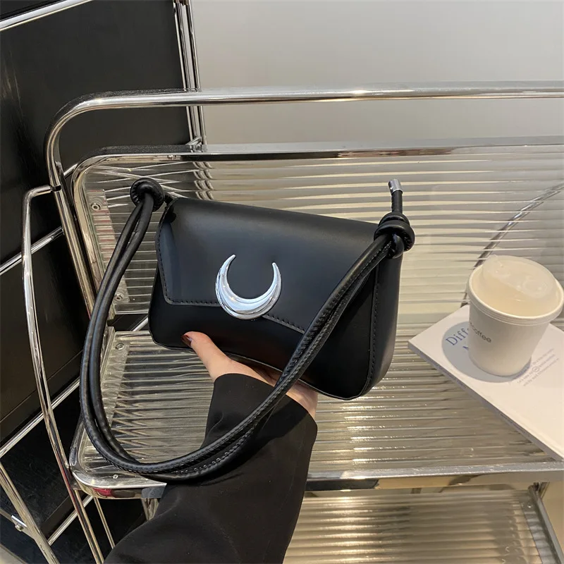 

Модная женская сумка через плечо в форме полумесяца, винтажная женская сумка из искусственной кожи под мышками, простые женские маленькие сумки, кошельки