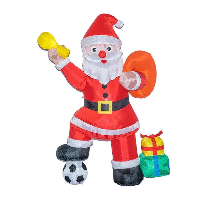 

Cross-border Santa Claus Backpack Football Gift Air Mold LED Luminous Inflatable Santa Claus Tree Garden