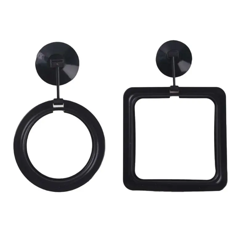 F92B Fishing Ring Ring Aquarium Floating cho cá vàng hình dạng 2 màu đen