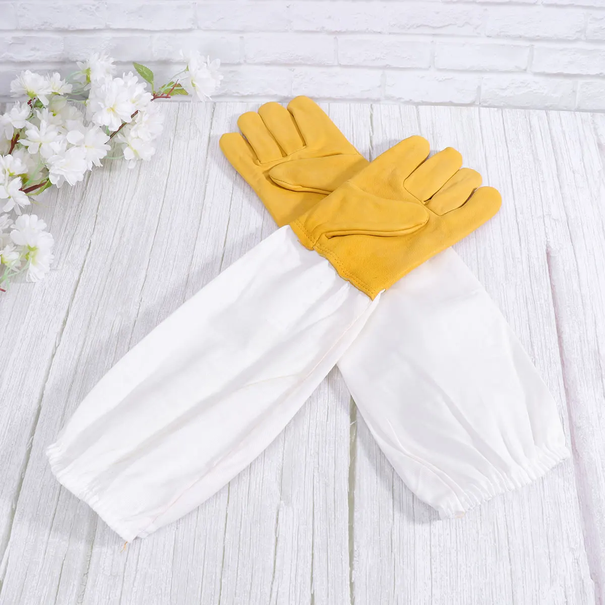 

1 Pair Beekeeping White Xl Lightweight Protective Work For Beekeeper Safety Outdoor Use Reusable Washable Beekeeping Protective