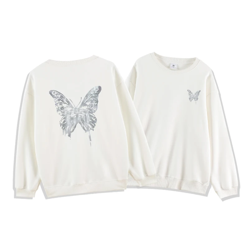 

Женская одежда Толстовки с длинным рукавом Интересное украшение Overfit Флисовая одежда на молнии Повседневный дизайн Y2K Lady