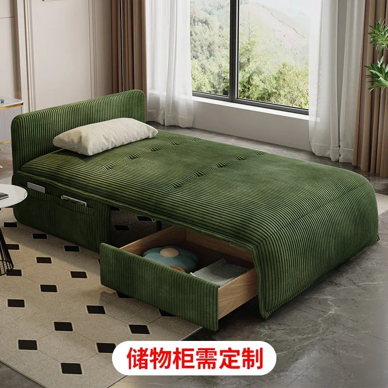 Living room electric sofa bed single modern simple new corduroy sitting and sleeping multi-functional sofa