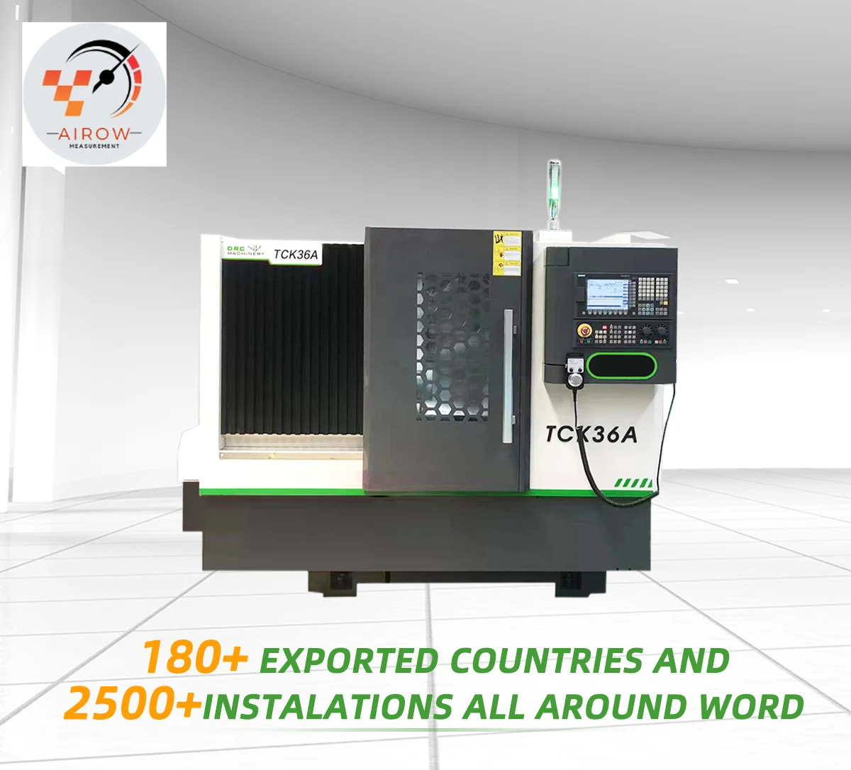 Airow High Rigidity TCK50A-500 Single Spindle Slant Bed CNC Metal Lathe System Medium Duty Horizontal Turning Center 3-Axis 220V