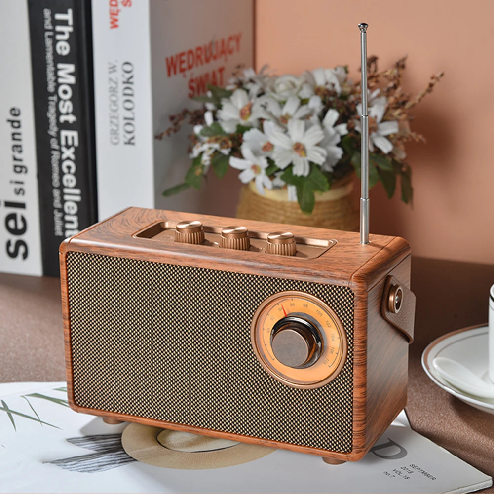 Creative Radio Speakers Bluetooth-compatible 5.1 Portable Radio Receiver High Fidelity Small Speaker for Outdoor Travel Camping