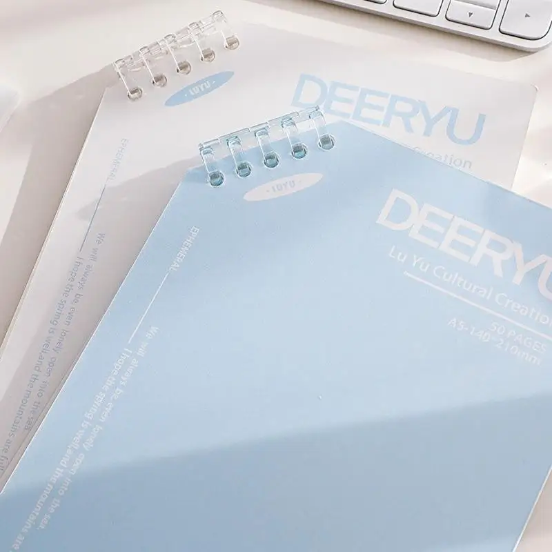 Creative Gradient Color Slant Flip Notebook Large Capacity A5 Loose-leaf Spiral Notebook Multi-functional Diary for Students