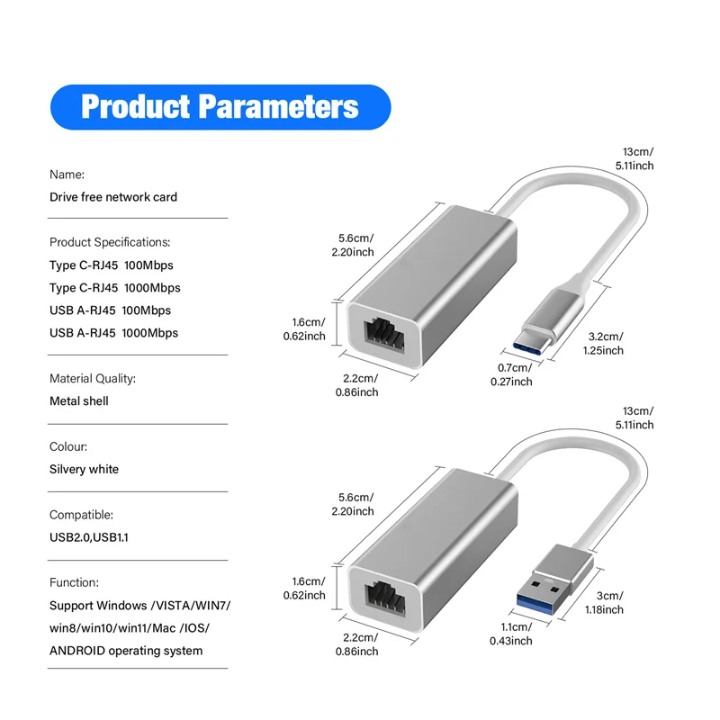 High quality USB 3.0 1000Mbps Network Card Type C USB to RJ45 Converter Gigabit Ethernet Lan Adapter for Nintendo Switch Macbook