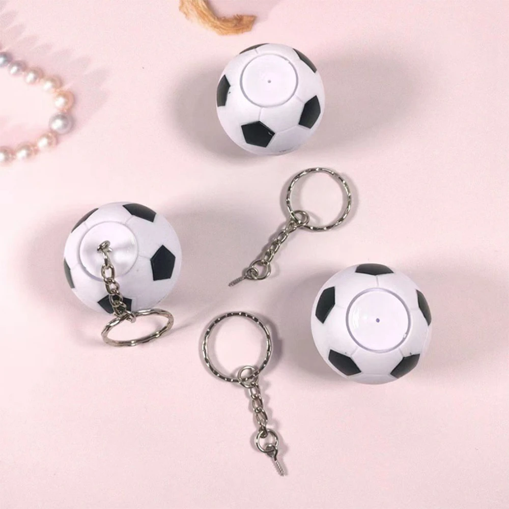 9Pcs Creative Soccer Keychains Stress Relief Stress Ball Rotate Football Shaped Pendant for Sports Bag Carnival Party Favors