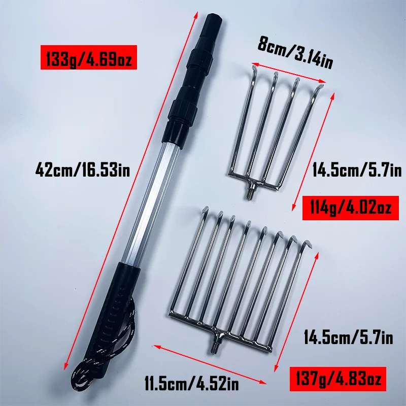 1PC Option Multi-Function Sand Shell Rake Shovelwith Non-Slip Handle Beach/Ice/Gardening(133g/4.69oz)(114g/4.02oz)(137g/4.83oz)