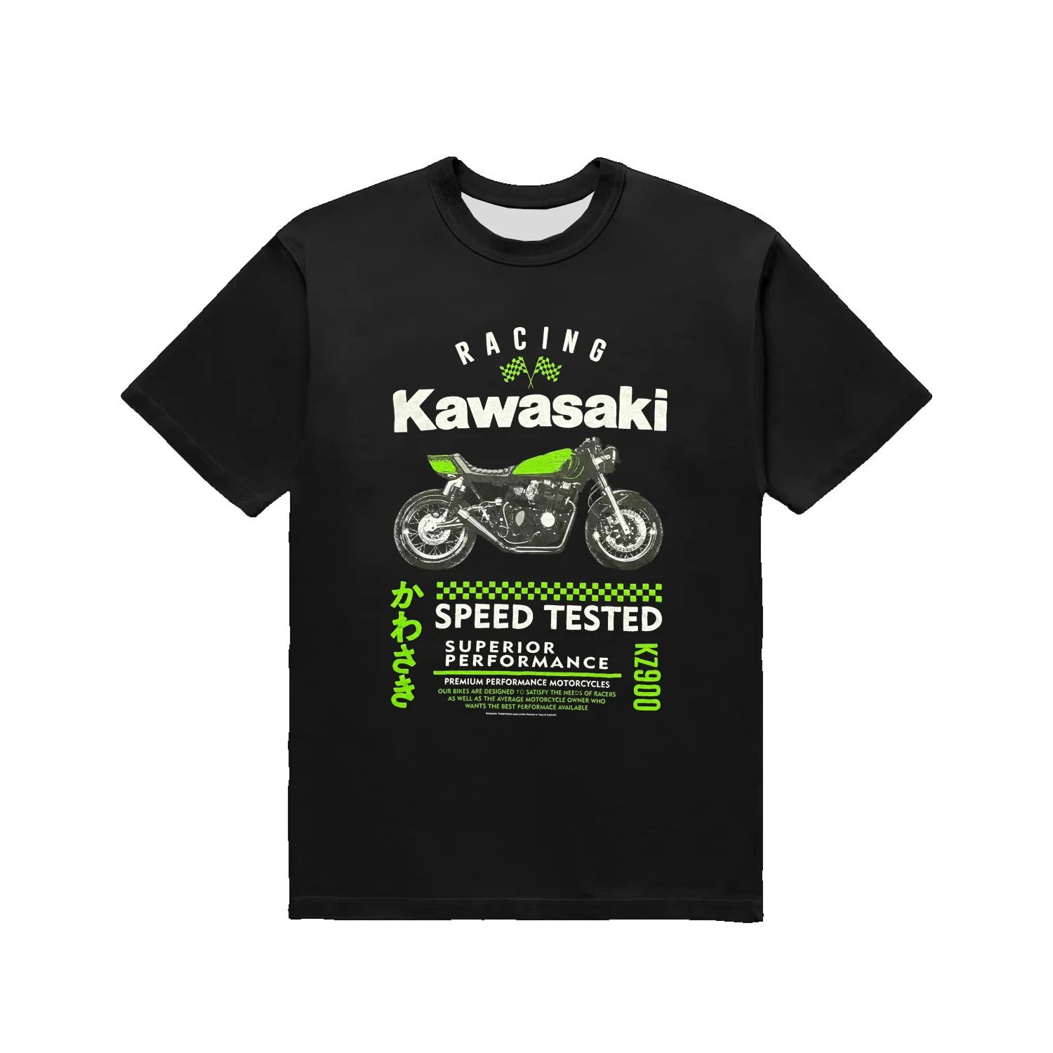 

Футболка Kawasaki Racing KZ900, классическая летняя футболка для верховой езды на открытом воздухе, свободная футболка для взрослых, спортивная футболка для внедорожного мотоцикла