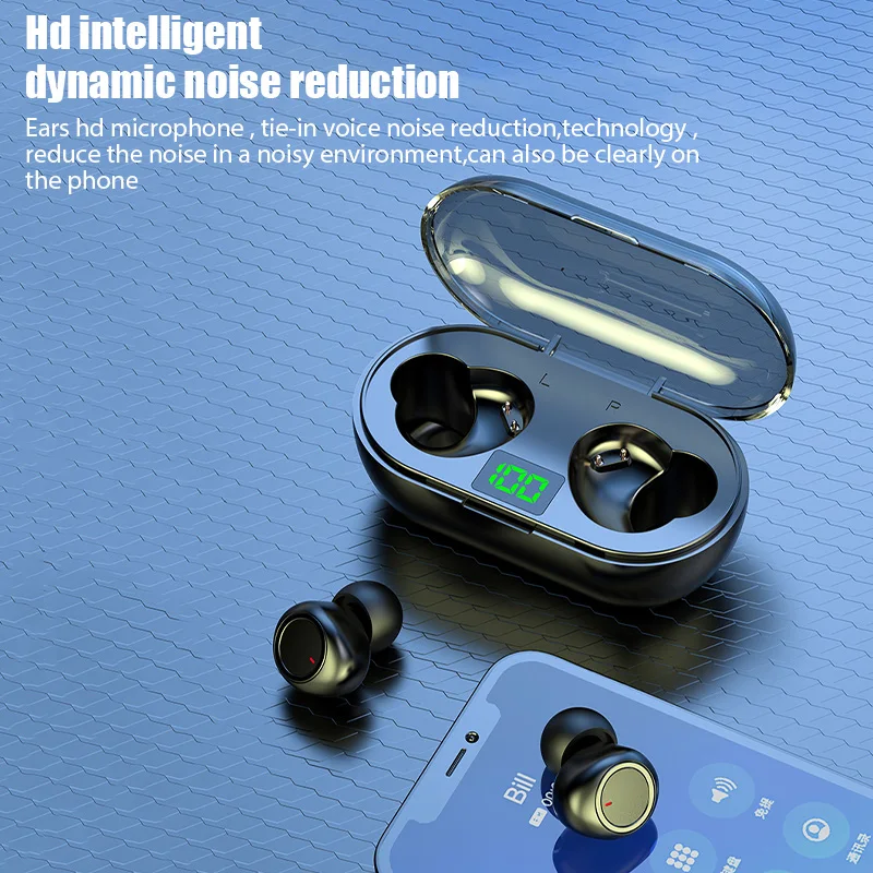 Y50pro TWS Wireless bluetooth headset 5.2 Headphone Sport Earphone Bluetooth Gaming Headset with Mic Wireless Earbuds for Xiaomi