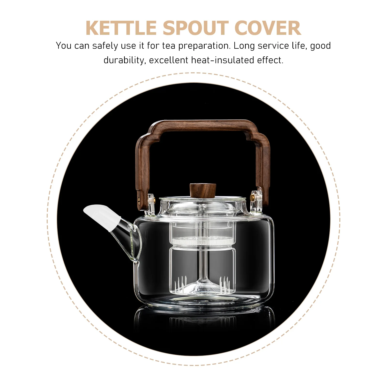 

2 Pcs Anti-slip Silicone Pot Handle Cover Anti-splash Coffee Spout for Teapot Home Protectors Decorative Sleeves Kettle