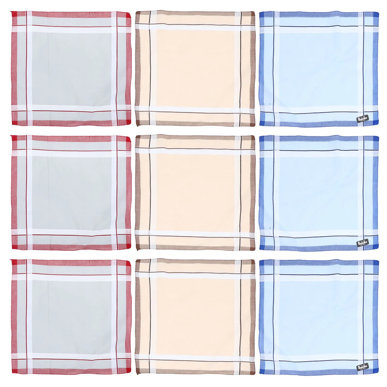 Fazzoletto da uomo quadrato da 12 pezzi, leggero, assorbente del sudore, piccolo fazzoletto da uomo