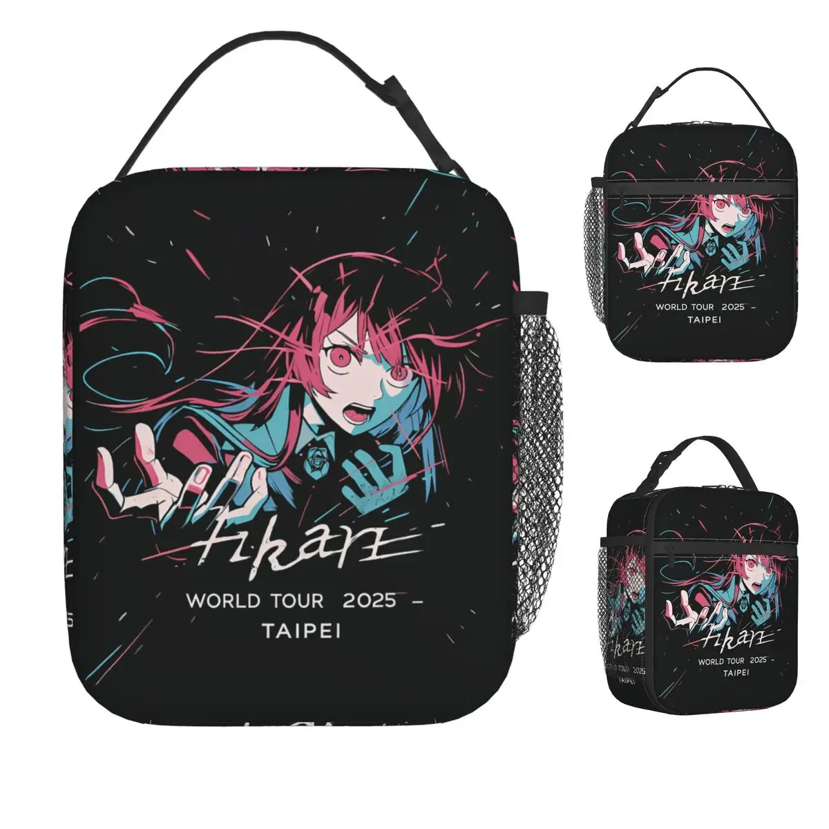 

Ado Wish Tour Japan Singer Сумка для обеда Ado Hibana World Tour 2025 Ланч-бокс для ребенка Сумка-холодильник на молнии Термосумка-тоут