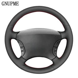 Hand-stitched Black Artificial Leather Car Steering Wheel Cover for Mercedes-Benz S-Class W220 S430 S350 S500 S600 2004-2006