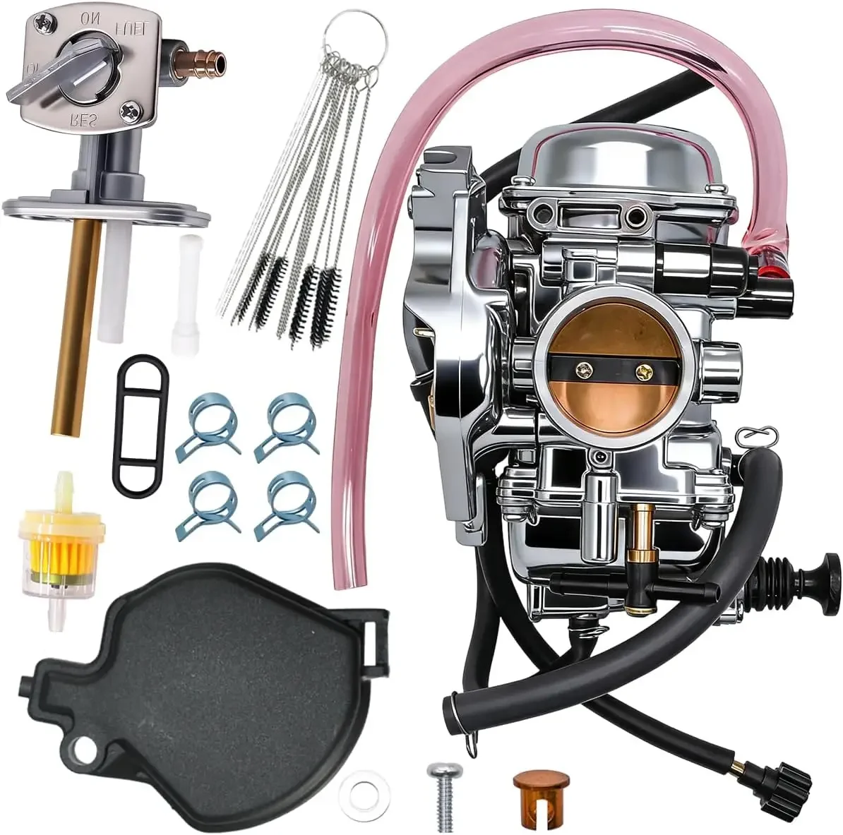 15003-1446 Carburetor Fit for Kawasaki PRAIRIE 400 KVF400 1998 for BAYOU 400 KLF400 KLF 400 1993-1995 with Fuel Switch Valve Pet