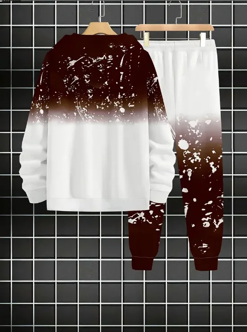 Europäische Größe Herren King 3D-Druck Hoodie Trainingsanzug Zweiteiliges Set Locker Sitzend Herbst Winter Hip-Hop Mode Sweatshirt Jogginghose – Detail 6