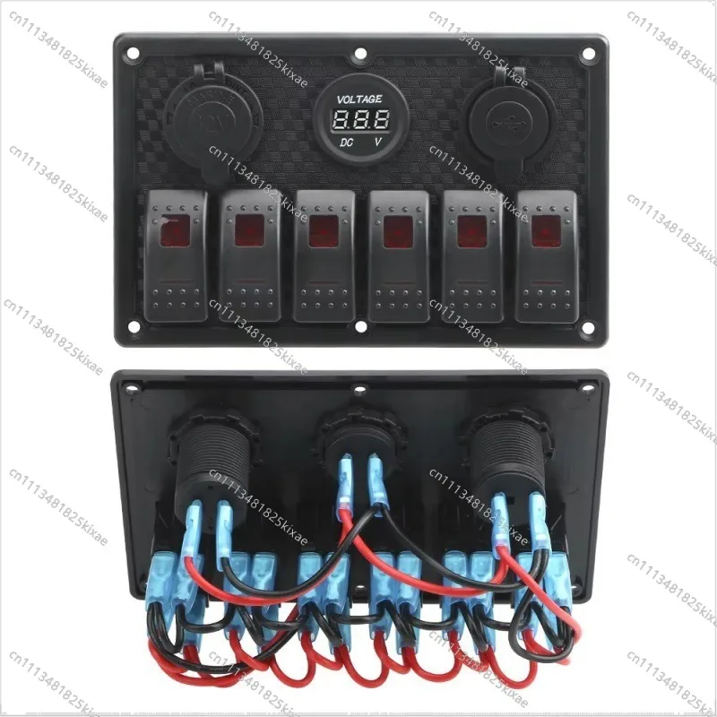 For Yacht Control Panel Combination 6 + 3 RV Retrofit Ship Type Switch Panel USB Charger Voltage