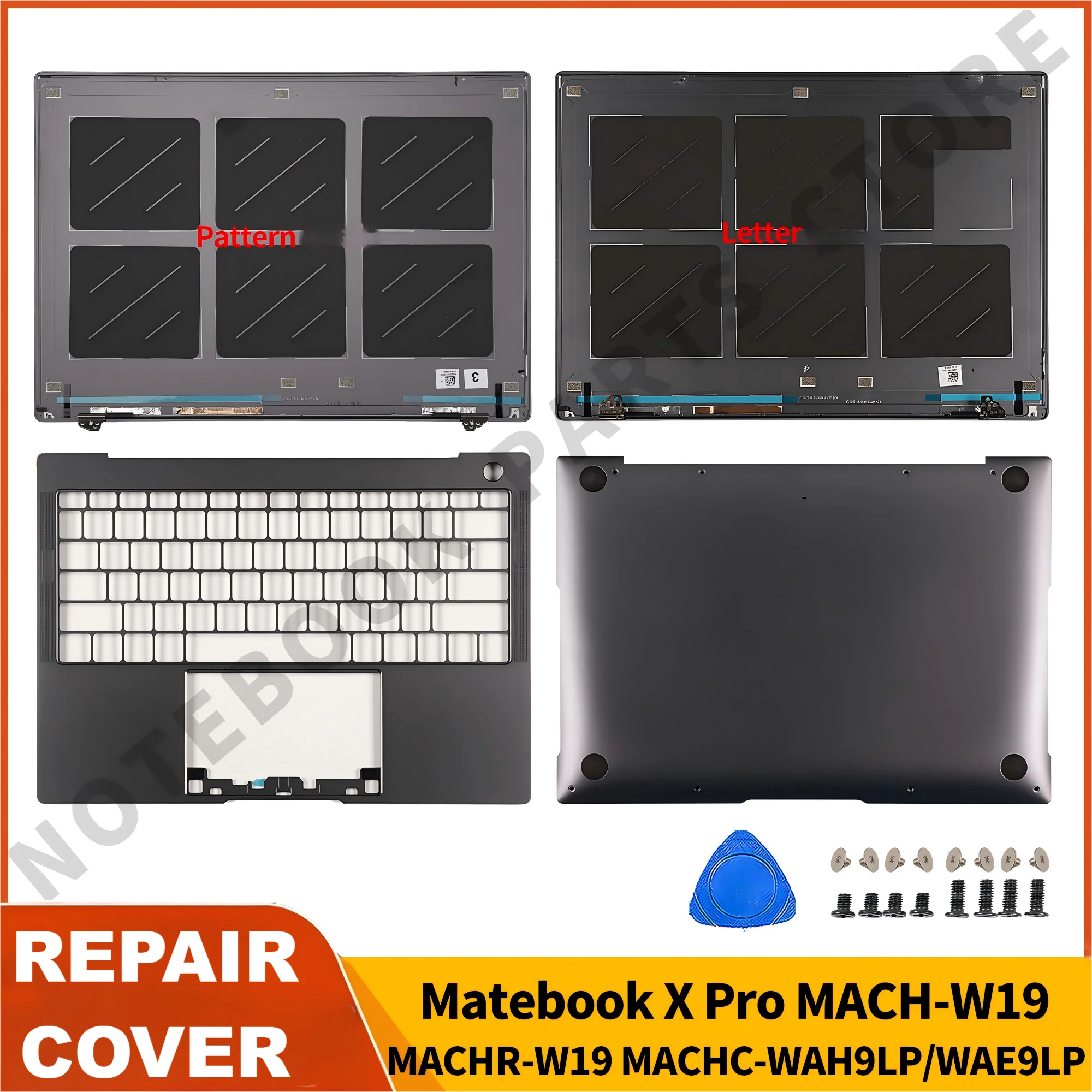 New For Matebook X Pro MACHC-W19 W19B W29 MACHR-W19 MACHR-W29 MACHC-WAE9LP MACH-W19 LCD Back Cover PalmRest Bottom Case Housing
