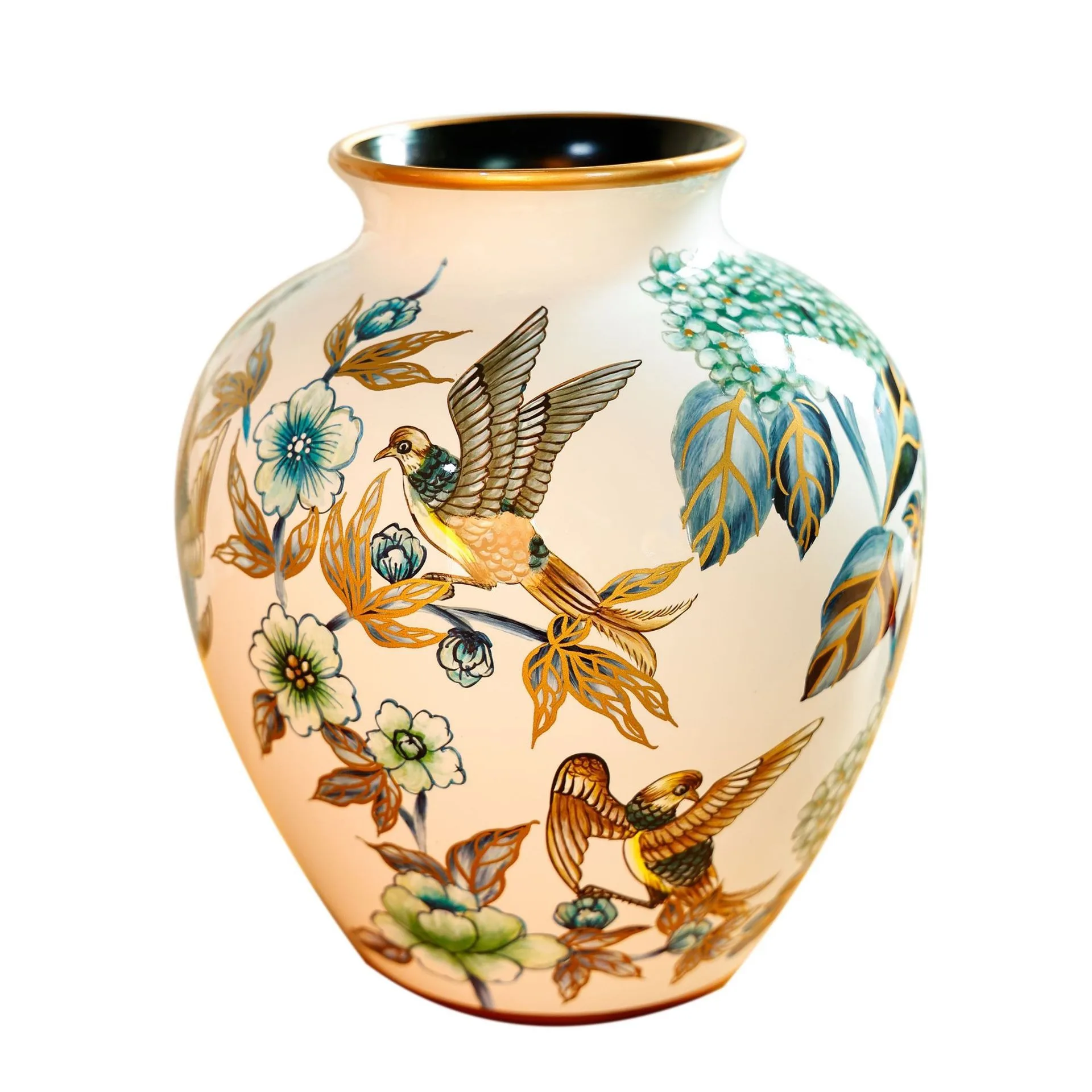 

Blue and white porcelain vase ornament, new Chinese style, living room floor flower arrangement entrance, home decoration