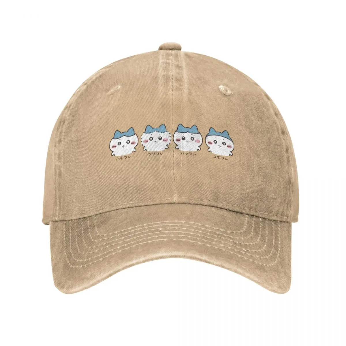 Official Cute Chiikawa Kawaii Baseball Cap Vintage Distressed Washed Japanese Design Sun Cap Men Women Outdoor Running Caps Hat