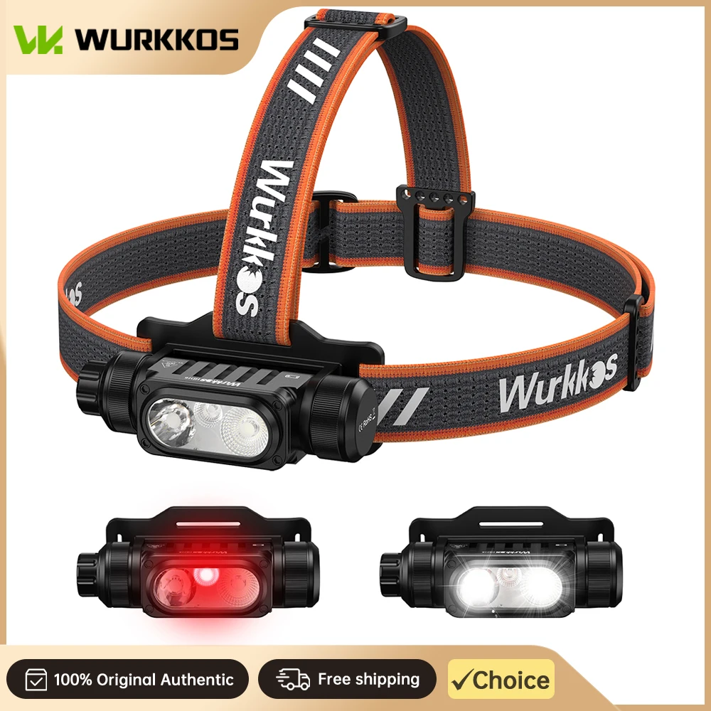 

Налобный фонарь Wurkkos HD16 2500 лм с режимами красного и белого света, датчиком движения и питанием от аккумулятора 18650 с зарядкой через USB-C.