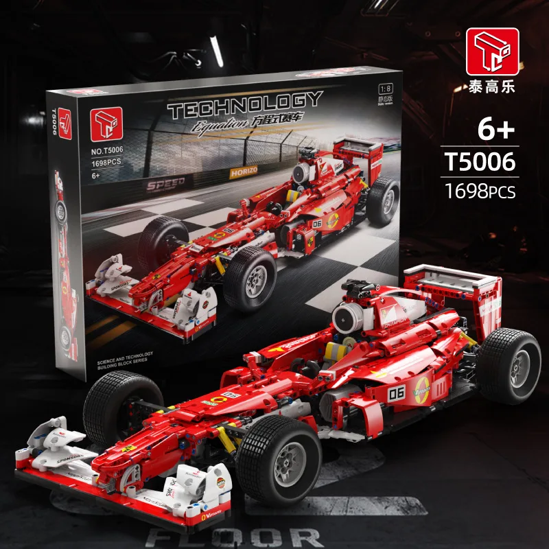 

Tech Series F1 Race Car Building Blocks - Interactive LEGO-Style Supercar Model, Perfect Gift for Young Racing Enthusiasts