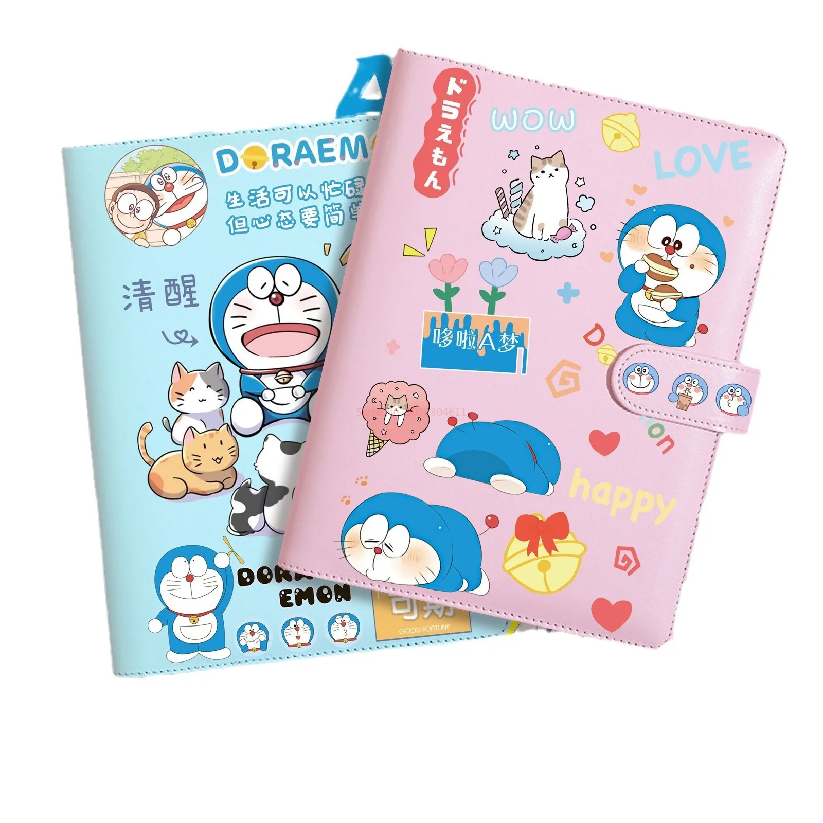 Imagem -05 - Doraemon Notebook com Fivela Magnética Anel Solto-folha Binder Student Hand Book Material Escolar Presente Atacado a6