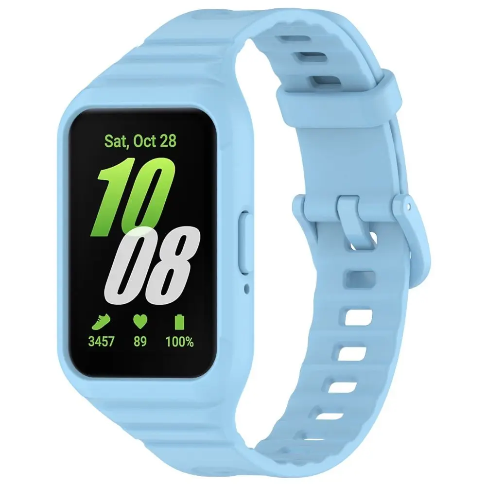 Funda de repuesto suave + correa de silicona integrada, correa de reloj inteligente, pulsera de reloj para Samsung Galaxy Fit3